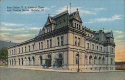 Post Office, U.S. Federal Court and Custom House Quincy, IL Postcard Postcard Postcard