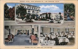 Barker Hotel, 2000 Miramar St., Los Angeles, Calif. Postcard