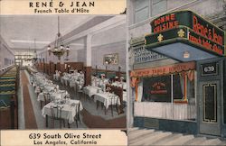 René & Jean French Table d'Hôte Postcard