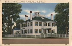 Old House with Famous "Widow's Walk," Cape Cod, Mass. Massachusetts Hicks Postcard Postcard Postcard