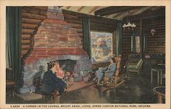 A Corner in the Lounge, Bright Angel Lodge Postcard