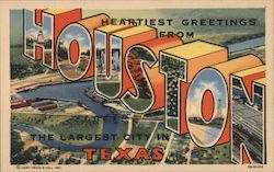 Heartiest Greetings from Houston, Texas Postcard