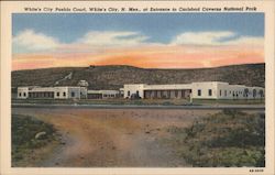 White's City Pueblo Court Postcard