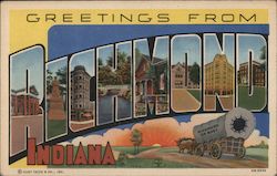 Greetings from Richmond, Indiana Postcard Postcard Postcard