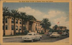 Van Buren Street Facade of Phoenix Union High School Arizona Postcard Postcard Postcard