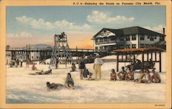 Enjoying the Sands on Panama City Beach Florida Postcard Postcard Postcard