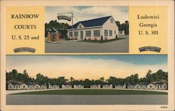 Rainbow Courts Ludowici, GA Postcard Postcard Postcard