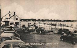 Lyon's Pier Restaurant - Rex Marine Basin Postcard