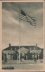 Post Headquarters, Fort Lewis, in the Evergreen State of Washington Postcard