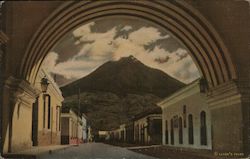 Arch of St. Catherine and Volcano 'Agua' Postcard