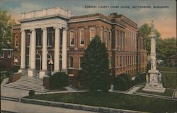Forrest County Court House Postcard