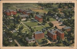 Aerial View of Mississippi College Clinton, MS Postcard Postcard 