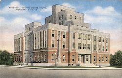 Lauderdale County Court House, Meridian, Miss. Postcard