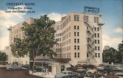 Crockett Hotel, Facing The Alamo, San Antonio, Texas Postcard