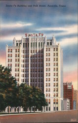 Santa Fe Building and Polk Street Postcard