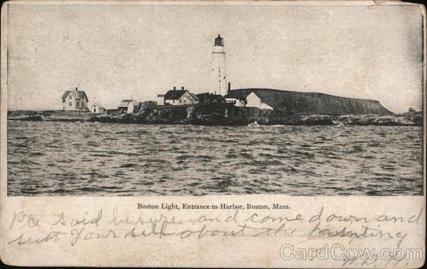 Boston Light, Entrance to Harbor Massachusetts