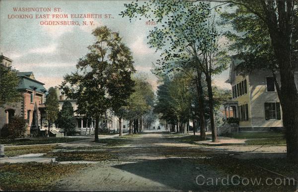 Washington St. Looking East from Elizabeth St. Ogdensburg New York