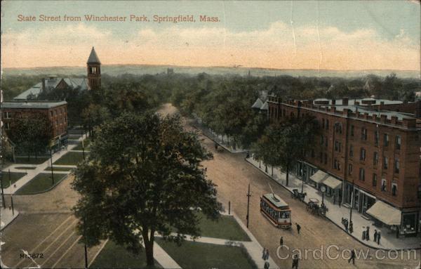 State Street from Winchester Park Springfield Massachusetts