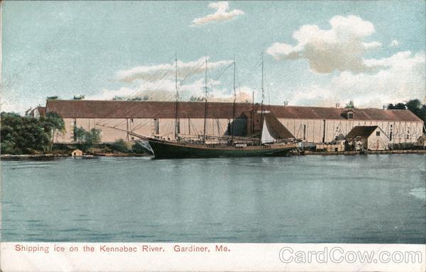 Shipping Ice on the Kennabec River Gardiner Maine