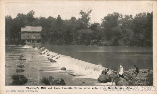 Thornton's Mill and Dam, Ouachita River Hot Springs Arkansas