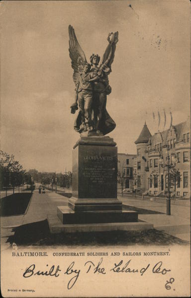 Confederate Soldiers and Sailors Monument Baltimore Maryland