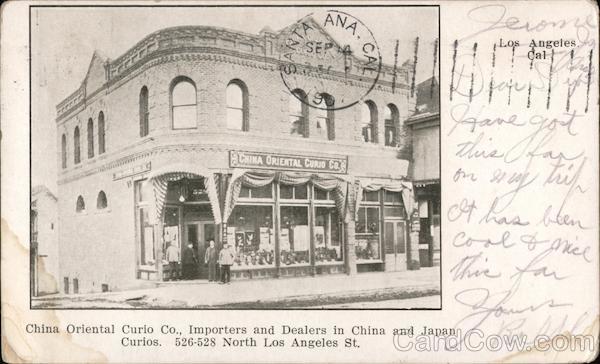 China Oriental Curio Co, Importers and Dealers in China and Japan Curios. 526-528 North Los Angeles St.