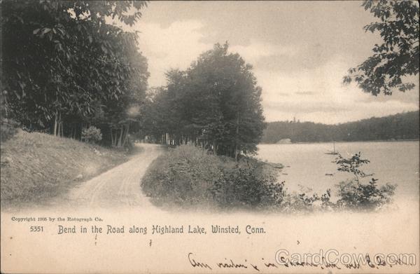 Bend in the Road Along Highland Lake Winsted Connecticut