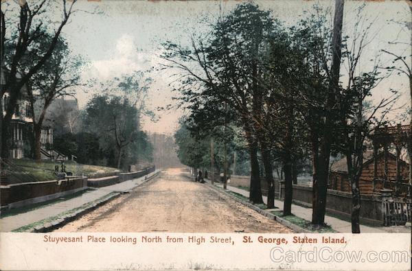 Stuyvesant Place Looking North from high Street Staten Island New York