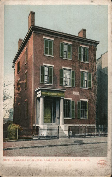 Residence of General Robert E. Lee Richmond Virginia