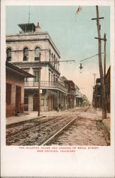The Haunted House and Looking up Royal Street Postcard