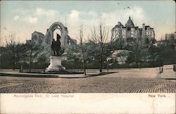 Morningside Park, St. Luke Hospital Postcard
