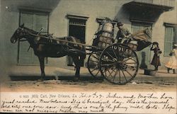 Milk Cart Postcard