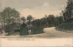 Entrance to Hubbard Park Postcard