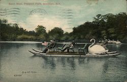 Swan Boat, Prospect Park Postcard