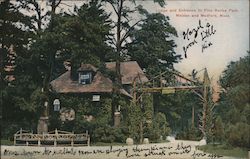 Lodge and Entrance, Pine Banks Park, Malden and Medford Massachusetts Postcard Postcard Postcard