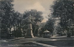 Soldiers Monument Milford, CT Postcard Postcard Postcard