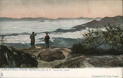 Greetings from Asheville - Above the Clouds Postcard