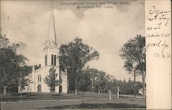 Congregational Church and Village Green Postcard