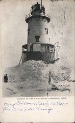 Winter at the Lighthouse Postcard