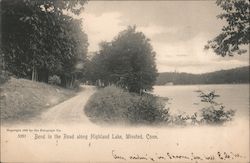 Bend in the Road Along Highland Lake Postcard