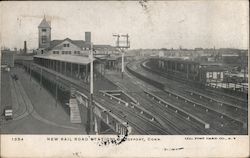 New Rail Road Station Postcard