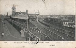 New Rail Road Station Bridgeport, CT Postcard Postcard Postcard