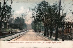 Stuyvesant Place Looking North from high Street Postcard