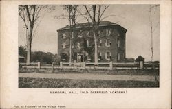 Memorial Hall - Old Deerfield Academy Postcard