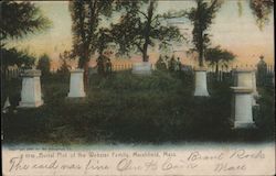 Burial Plot of the Webster Family Marshfield, MA Postcard Postcard Postcard