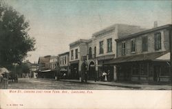 Main St. Looking East from Tenn. Ave. Lakeland, FL Postcard Postcard Postcard