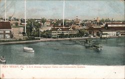 U.S.N. Wireless Telegraph Station and Commandant's Quarters Postcard