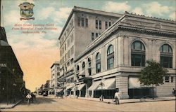 Main Street Looking North from Board of Trade Building Postcard