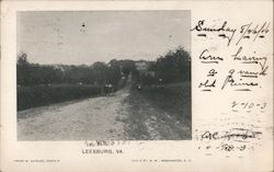 Horses and Wagon on a Long Straight Road Leesburg, VA Postcard Postcard Postcard