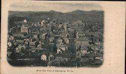 Birds Eye View of Clarksburg, W. Va. Postcard